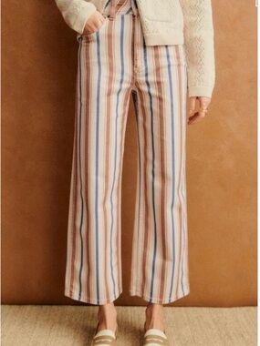 SOLD NWT Sézane Le Crop Jeans in Ochre Camel Blue Size 2/34
